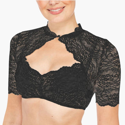 Spitzen Dirndl bluse mit Ausschnitt für Damen - Oktoberfest 2025