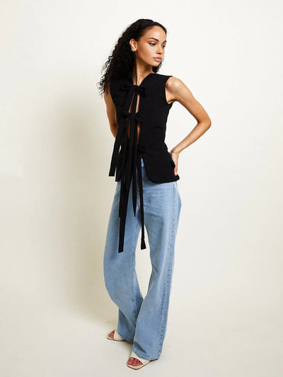 Ärmelloses Top | Verspielte Schleifen | Modern & Elegant