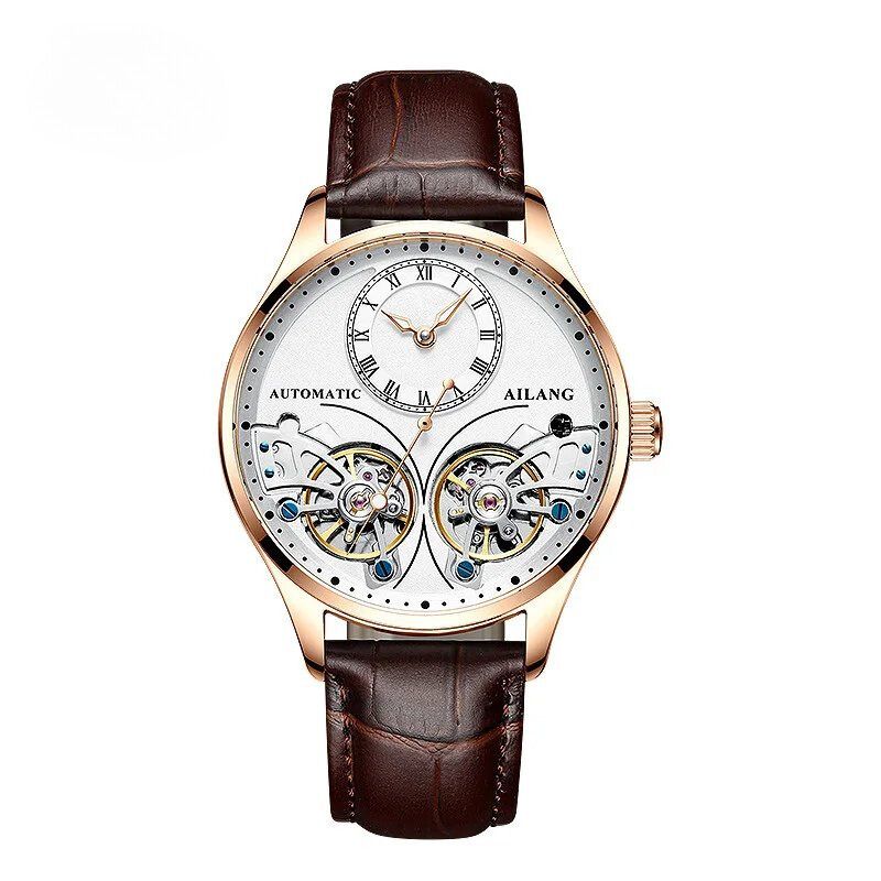 Doppeltourbillon Leuchtende Mechanische Herrenuhr