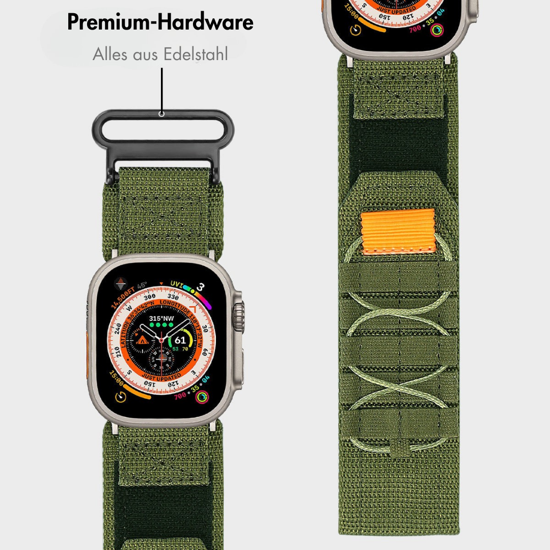 Robustes Nylon-Klettband – Kompatibel mit Apple Watch