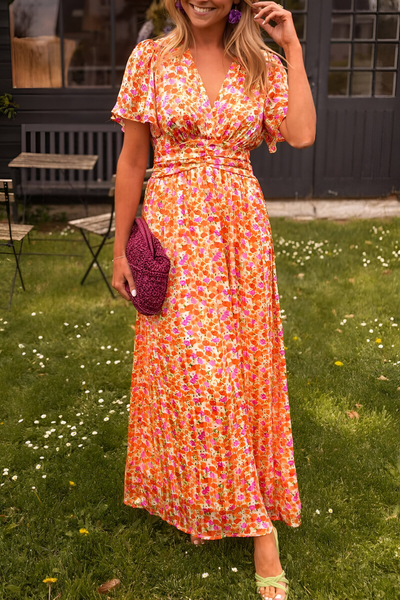 Sommerliches Maxikleid für Damen – Blumendruck & Fließender Schnitt