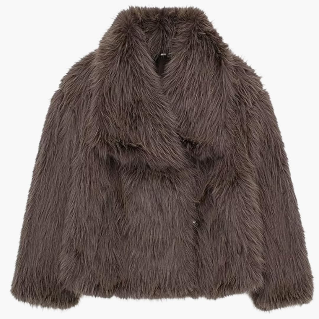 Mara | Flauschiger Mantel für Damen