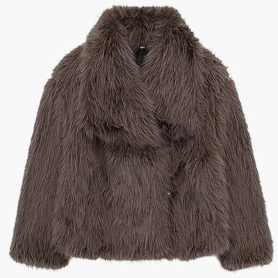 Mara | Flauschiger Mantel für Damen