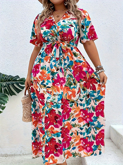 Amara | Plus Size Blumen-Kleid