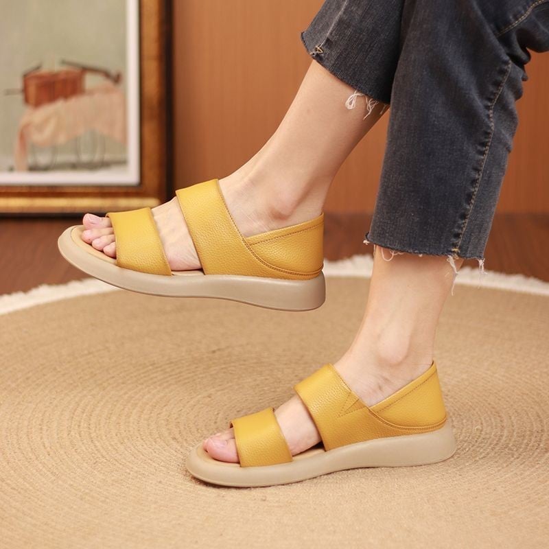 SoleVera™ | Sandalen aus echtem Leder mit einer dicken Sohle