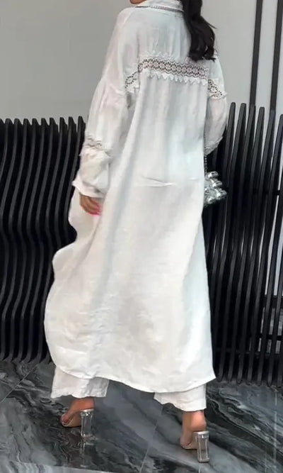 Lange Bluse und Hose im 2er-Set