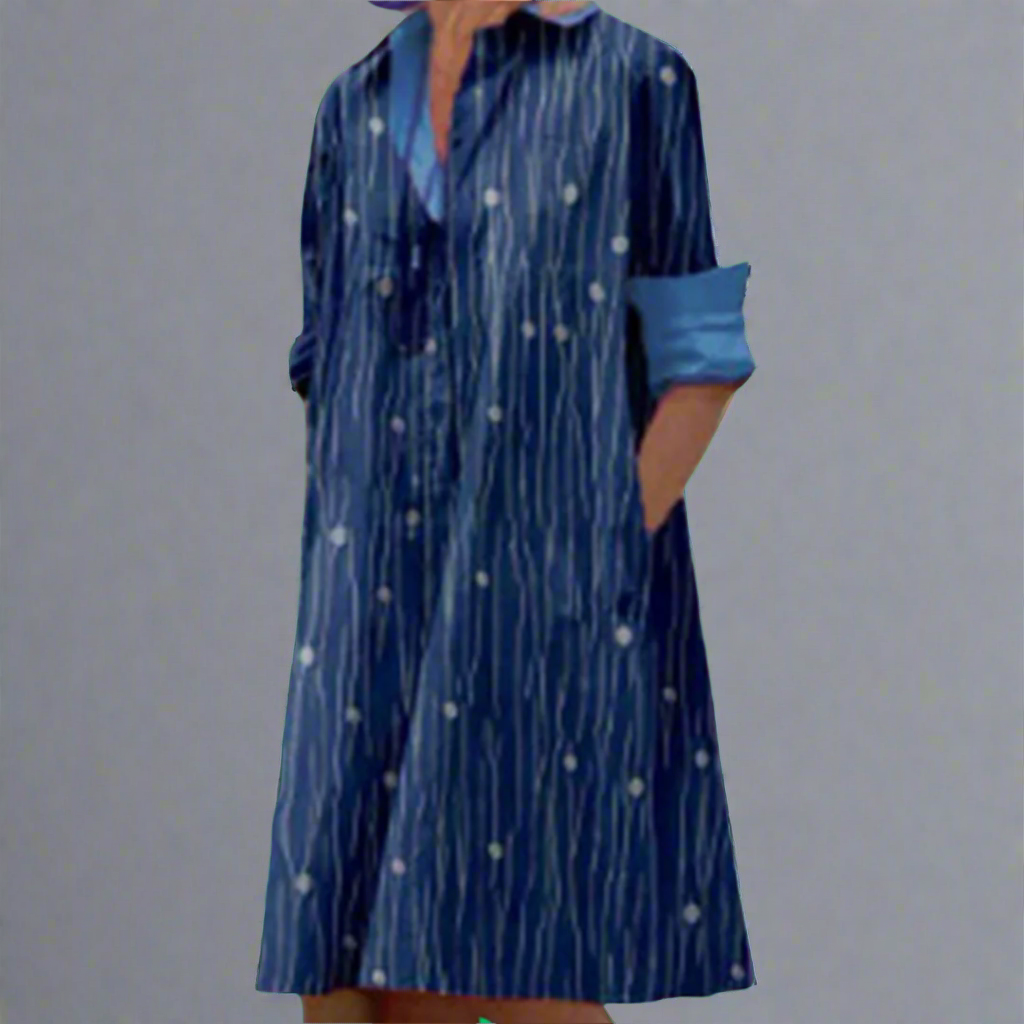 Viola | Handgefertigtes Premium-Midikleid mit Polka-Dots