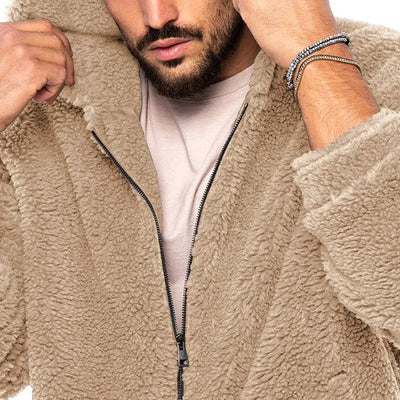 Sebastian - gemütlicher herbst/winter windbreaker mit kapuze für herren