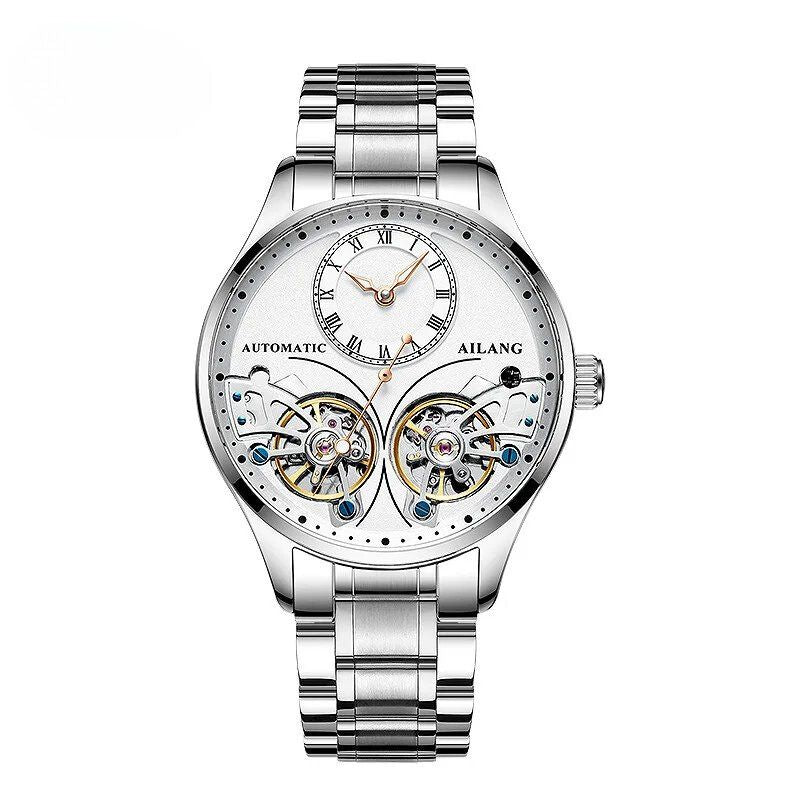 Doppeltourbillon Leuchtende Mechanische Herrenuhr