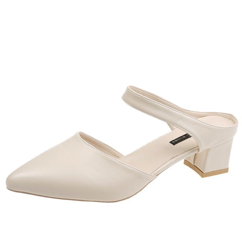 Damen Slingback Pumps mit modernem Blockabsatz und eleganter Spitzenform Fudus