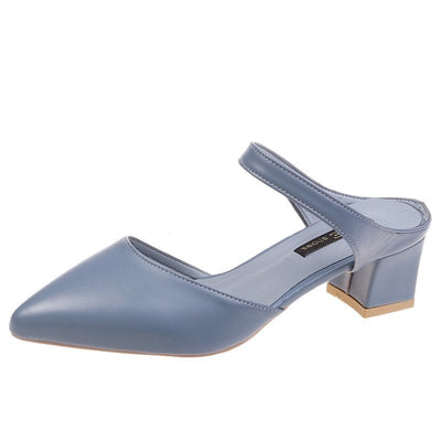 Damen Slingback Pumps mit modernem Blockabsatz und eleganter Spitzenform Fudus