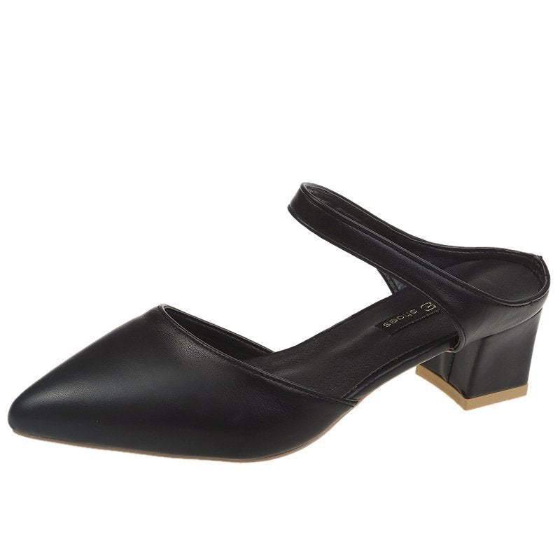 Damen Slingback Pumps mit modernem Blockabsatz und eleganter Spitzenform Fudus