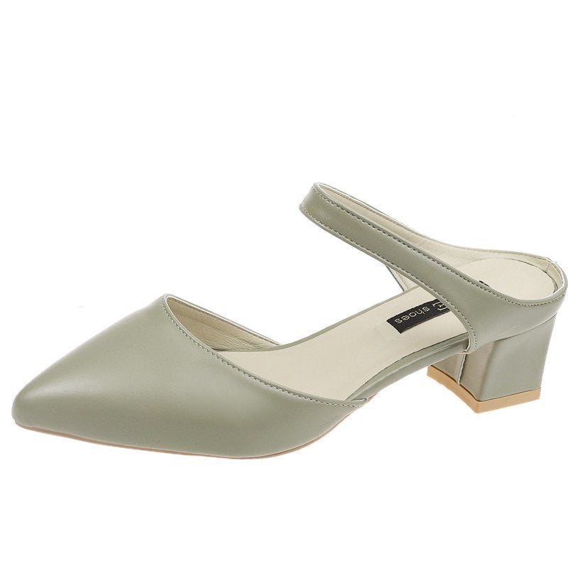 Damen Slingback Pumps mit modernem Blockabsatz und eleganter Spitzenform Fudus