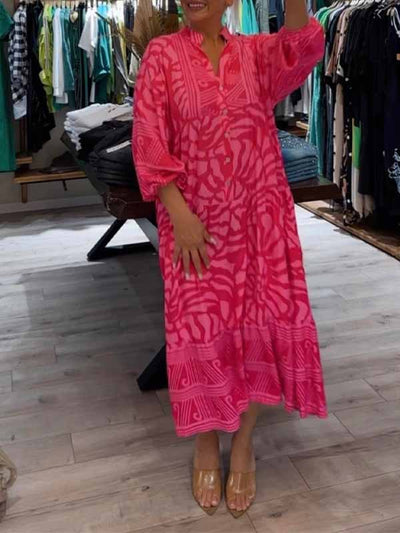 Amara™ - Müheloses V-Ausschnitt Midi-Kleid