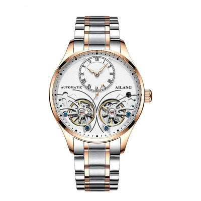 Doppeltourbillon Leuchtende Mechanische Herrenuhr