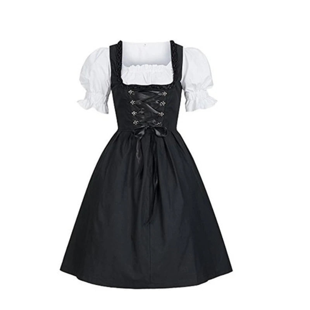 Damen Schwarz Oktoberfest Dirndl Kleid
