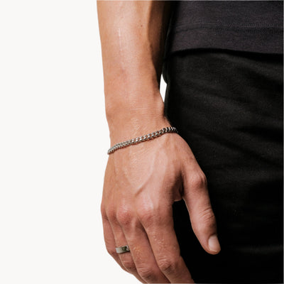 Cuban Armband 5MM (Silber)