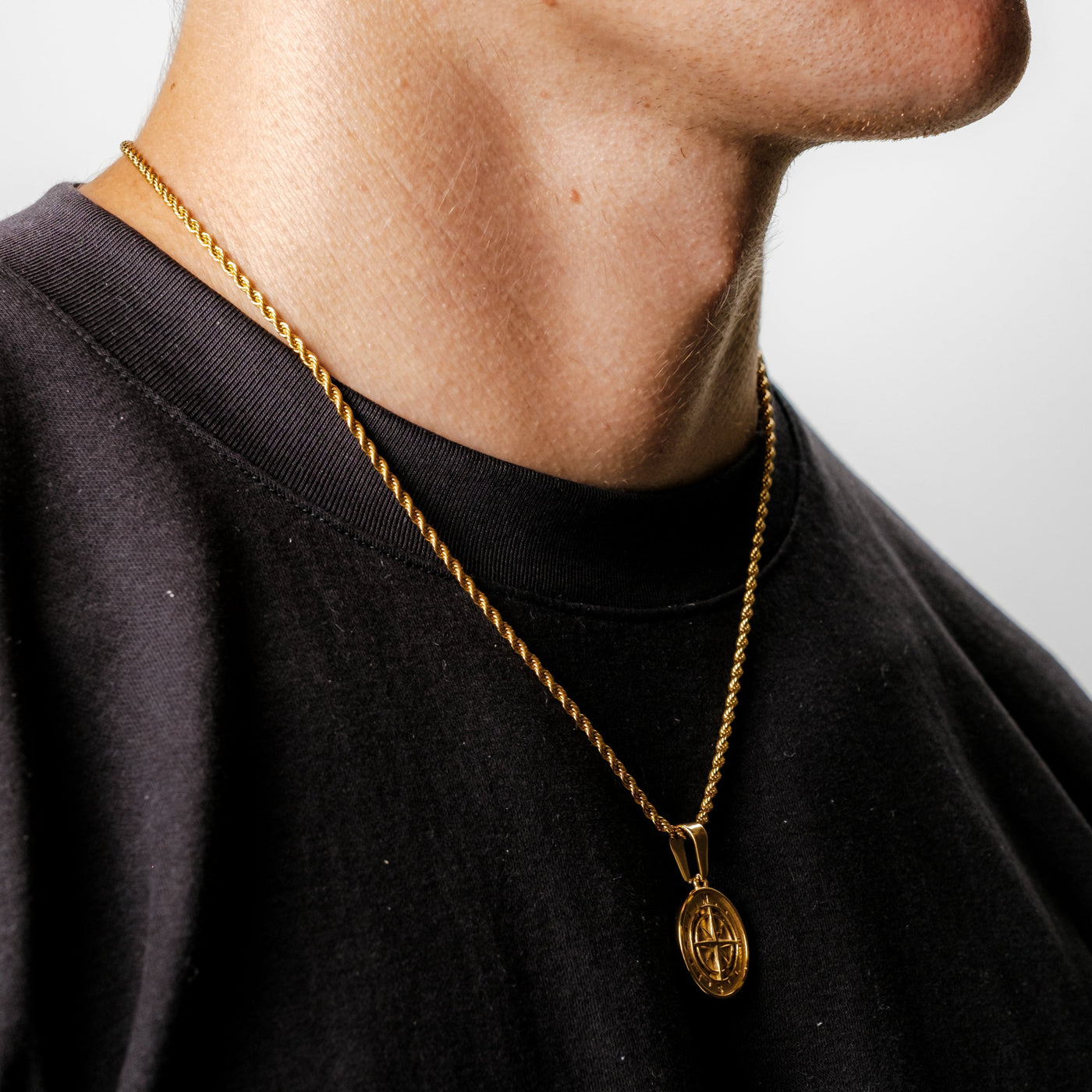 Kompass Anhänger (Gold)