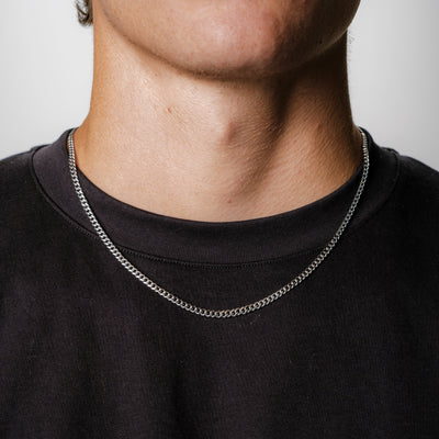 Bundle: Cuban Armband 5MM + Kette 3MM (Silber)