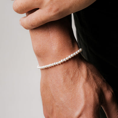 Perlen Armband 4MM (Silber)