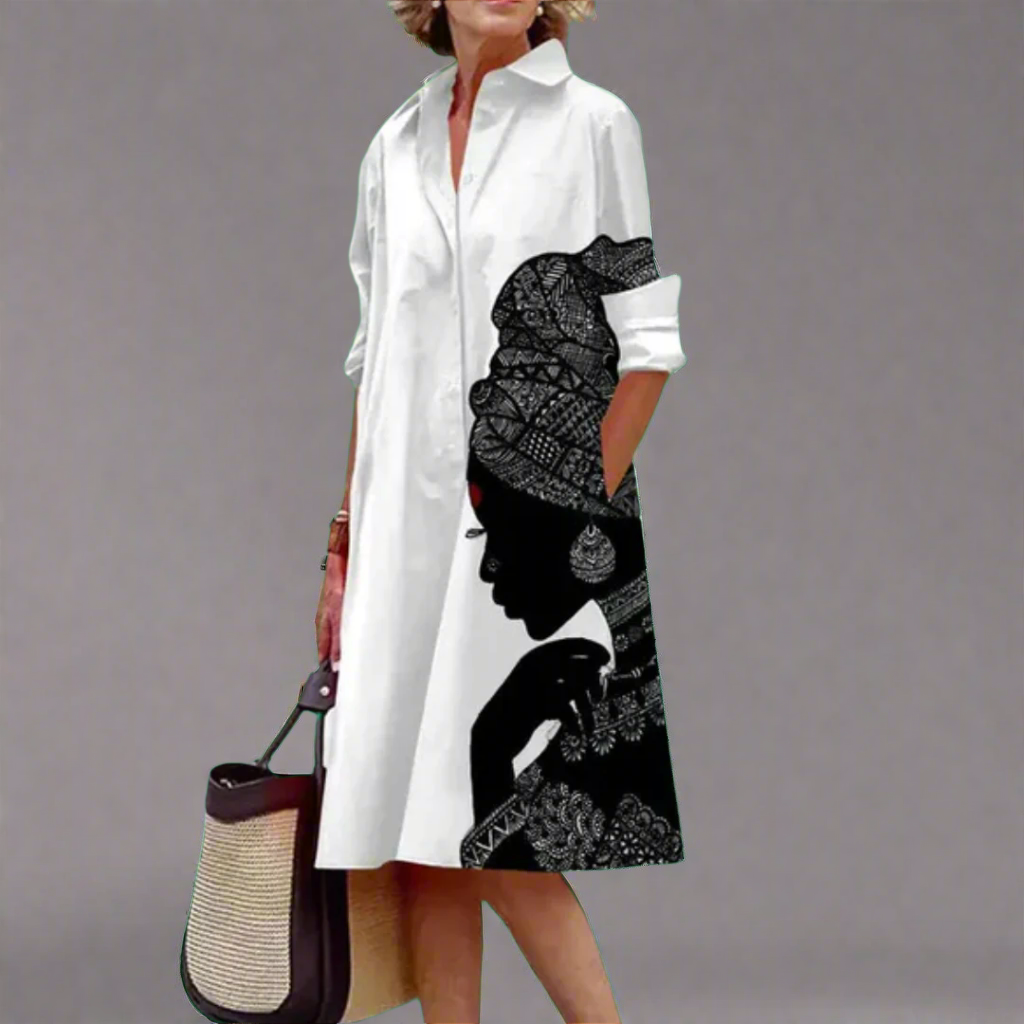 Ayleen | Handgefertigtes Premium-Midikleid mit Polka-Dots