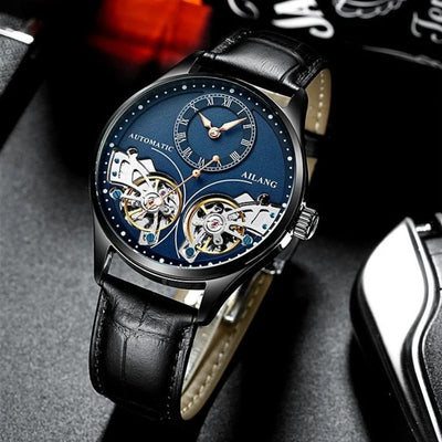 Doppeltourbillon Leuchtende Mechanische Herrenuhr