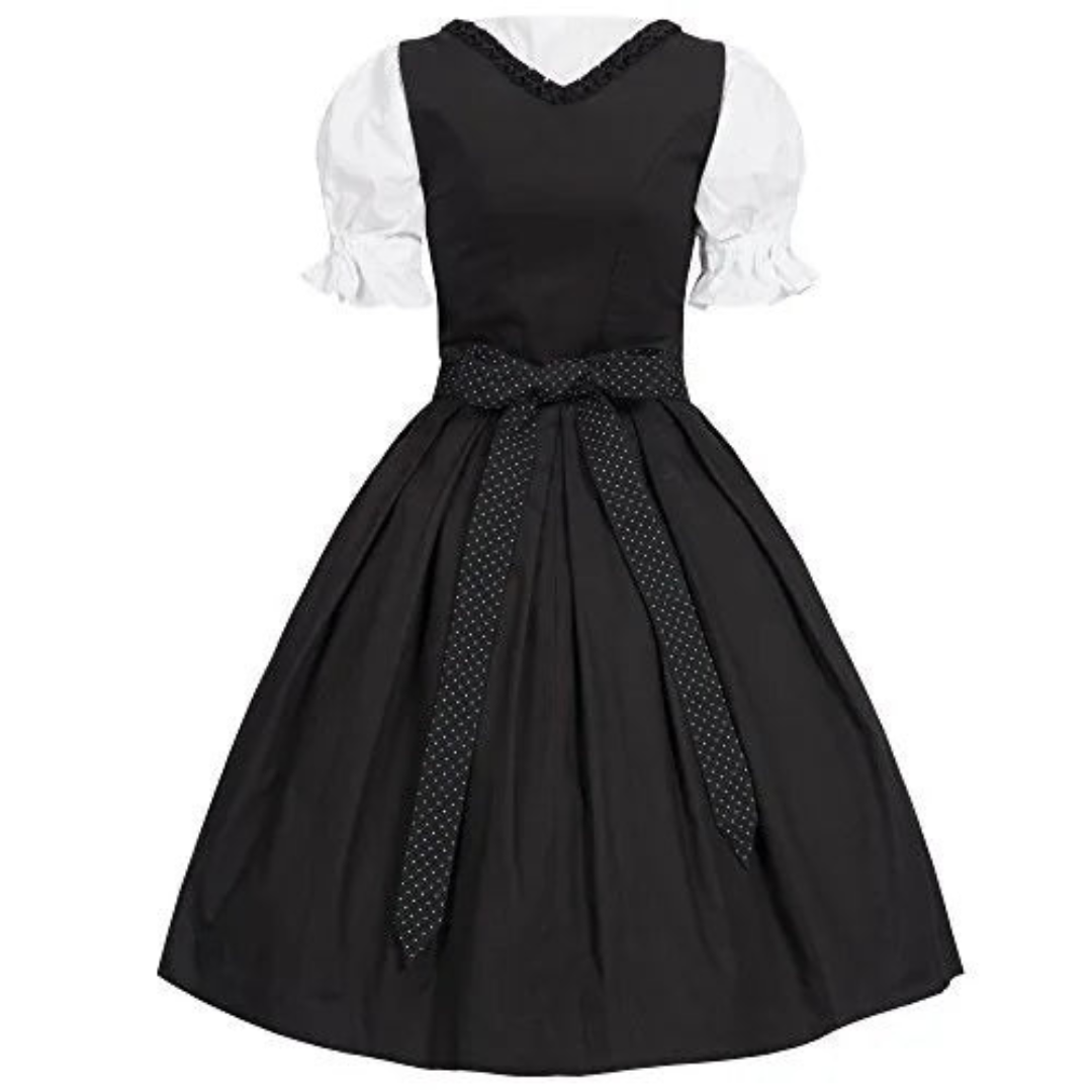 Damen Schwarz Oktoberfest Dirndl Kleid