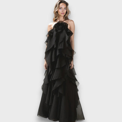 Arvella – Rüschenkleid mit Halterneck