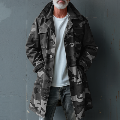Tactical Camo Herren-Trenchcoat