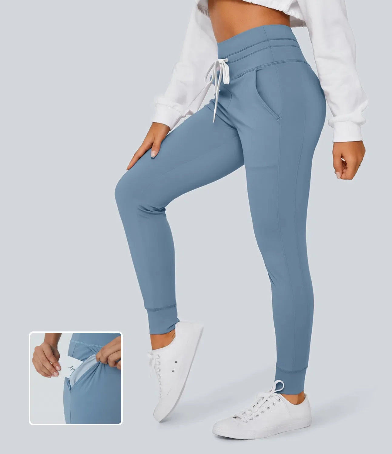 Yogahose | Mit Seitentasche und Kordelzug