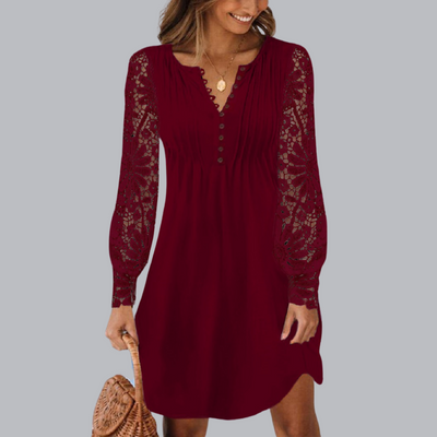 Wiltrud™ | Elegantes Kleid mit Spitzenärmeln