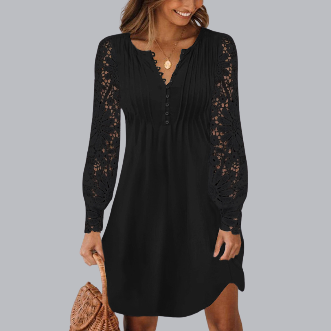 Wiltrud™ | Elegantes Kleid mit Spitzenärmeln