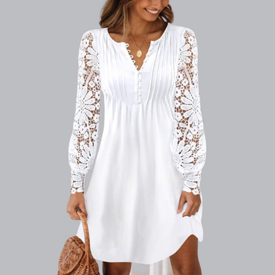 Wiltrud™ | Elegantes Kleid mit Spitzenärmeln