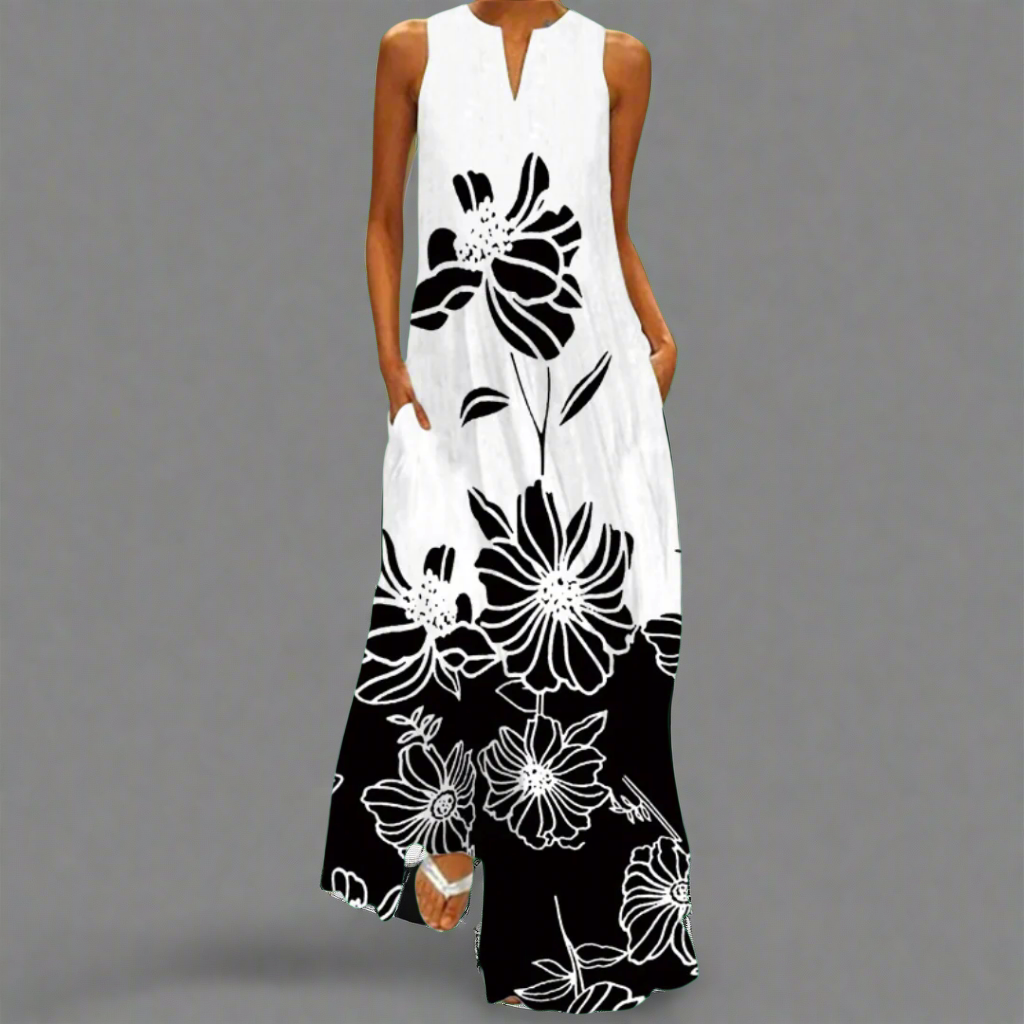 Briselotte | Elegantes Vintage Maxi-Kleid für den Sommer