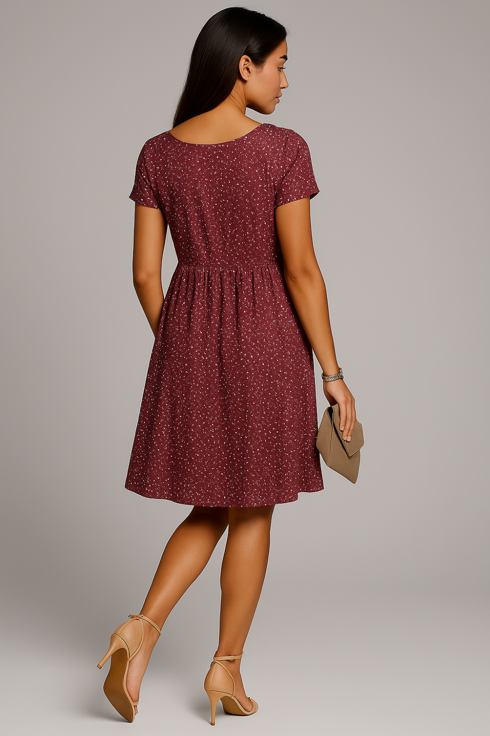 Hadid™ - Rosy Bloom Sommerfließendes Kleid