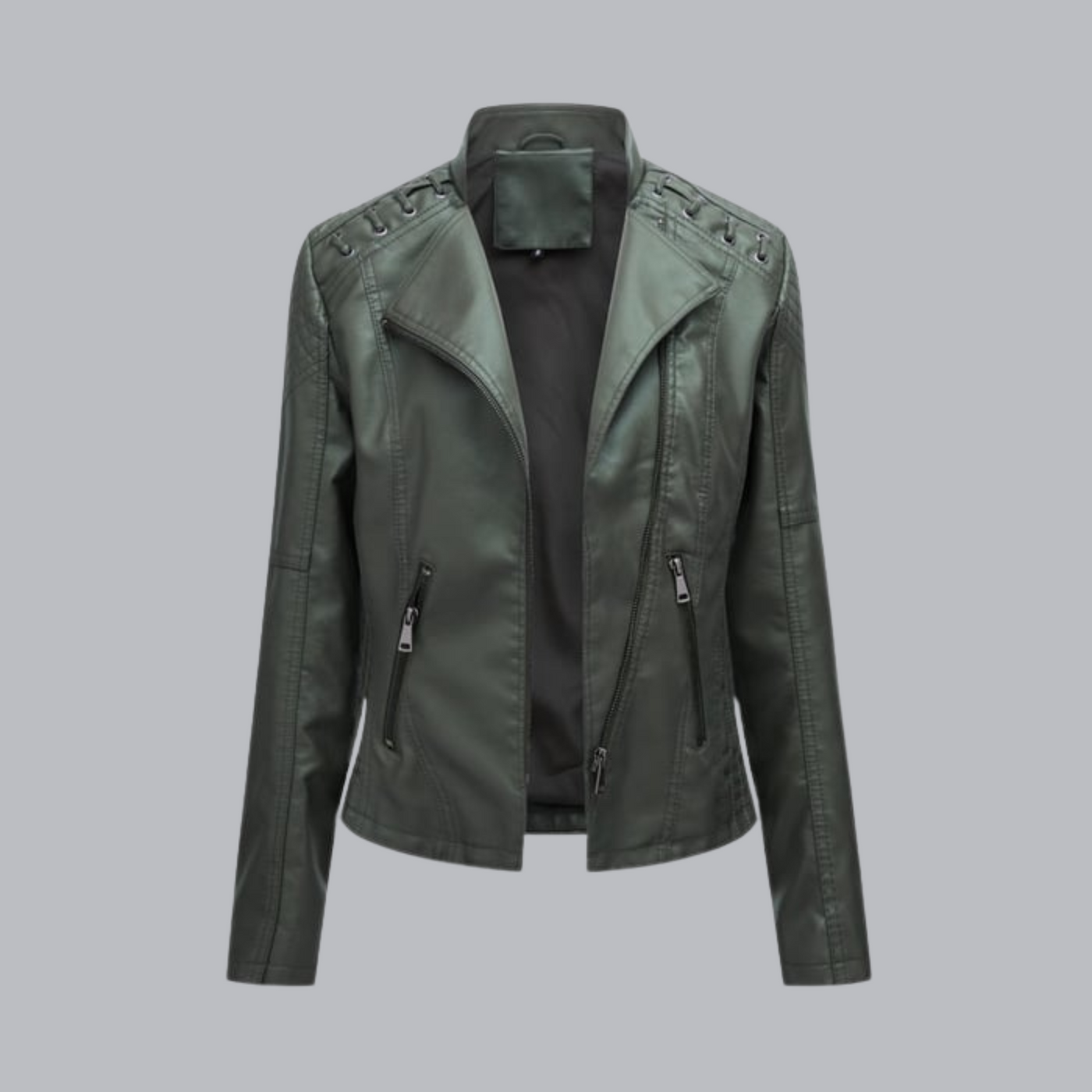 Mathea™ | Premium-Lederjacke aus gewaschenem Lammleder für einen zeitlosen Look