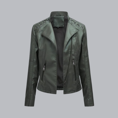 Mathea™ | Premium-Lederjacke aus gewaschenem Lammleder für einen zeitlosen Look