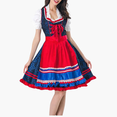 Buntes Dirndl kleid für Damen - Oktoberfest 2025