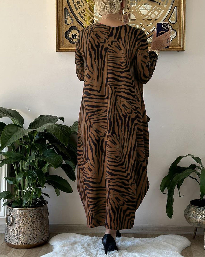 Issabella - Trendiges Bedrucktes Freizeitkleid