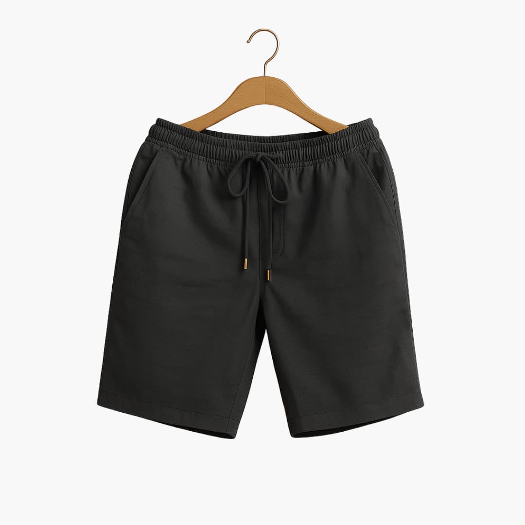 Herren Leinen Sommer Shorts mit Kordelzug und Taschen