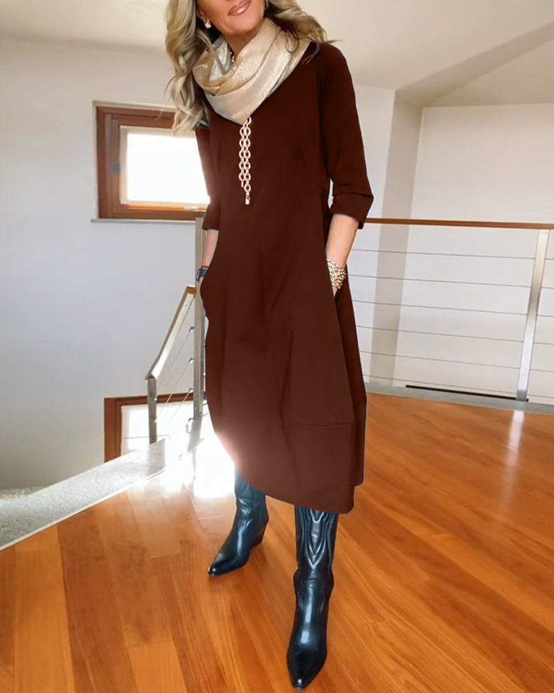 Sophia™ - Elegantes Kleid mit handgefertigten Details