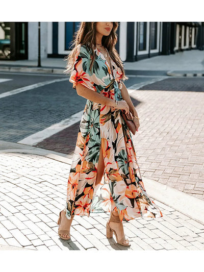 Tess - stylisches buntes sommer kleid mit elegantem schnitt