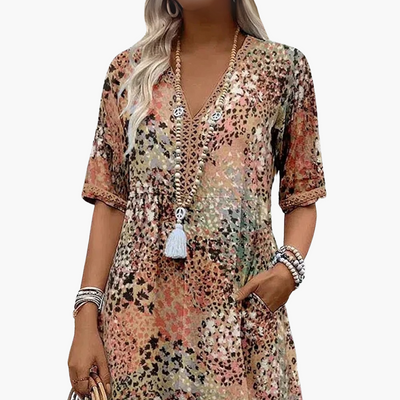 Maja | Blumenkleid, das deinen Bauch mühelos kaschiert