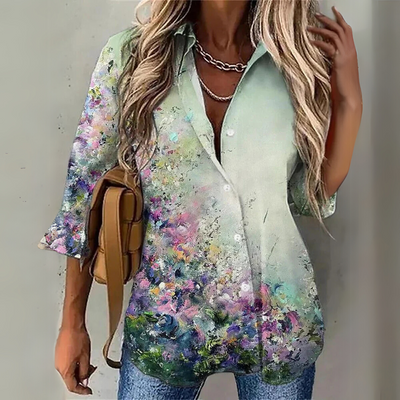 Seraphina™ – Mühelose florale Eleganz Bluse