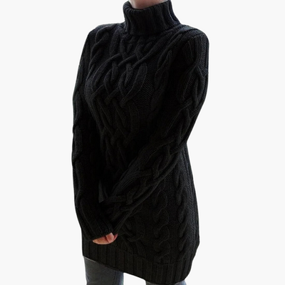 Lena | Stilvoller warmer langer Rollkragenpullover