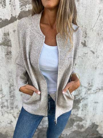 Elegante Strickjacke | Lässiger Schnitt & Reißverschluss | Zeitlos & Komfortabel