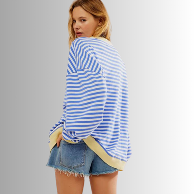 Maya | Mühelos Bequemes Streifen Damen Sweatshirt