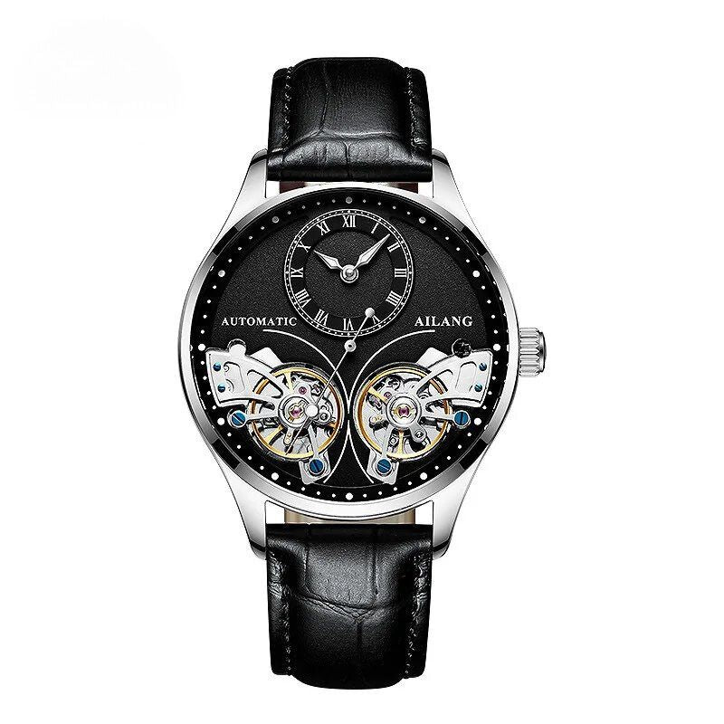 Doppeltourbillon Leuchtende Mechanische Herrenuhr