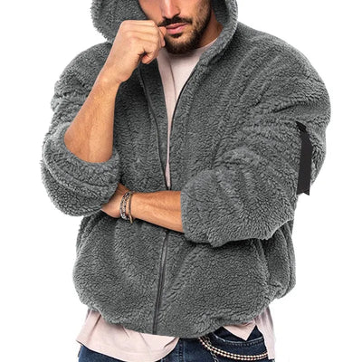 Sebastian - gemütlicher herbst/winter windbreaker mit kapuze für herren
