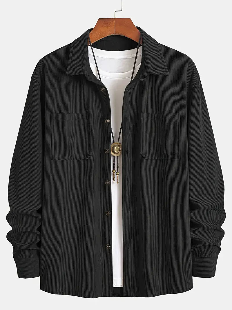 Rickey - Lässiges Cord-Hemd Mit Knopfleiste